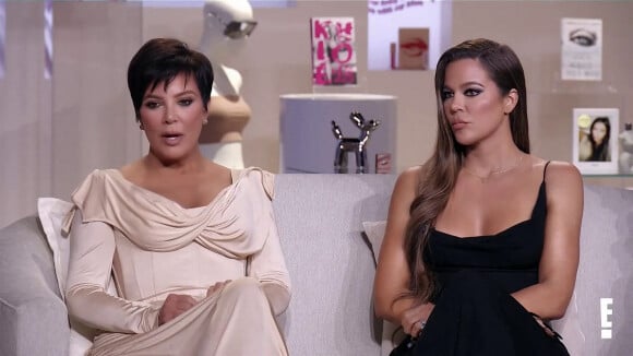 Kim Kardashian, Kylie Jenner, Kourtney Kardashian, Khloe Kardashian, Kendall Jenner, Scott Disick répondent à l'interview d'Andy Cohen à propos des dix saisons de l'émission "L'Incroyable Famille Kardashian". Los Angeles. Le 9 juin 2021. 