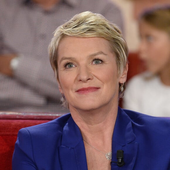 Elise Lucet - Enregistrement de l'émission "Vivement Dimanche" à Paris.