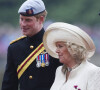Le prince Harry, Camilla Parker Bowles, le prince William et Kate Middleton - ubilé de diamant de la reine à Londres. Le 3 juin 2012.