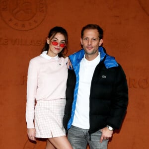 Nicolas Duvauchelle et sa compagne au village des internationaux de tennis de Roland Garros le jour de la finale homme Nadal / Djokovic à Paris le 11 octobre 2020. © Dominique Jacovides / Bestimage