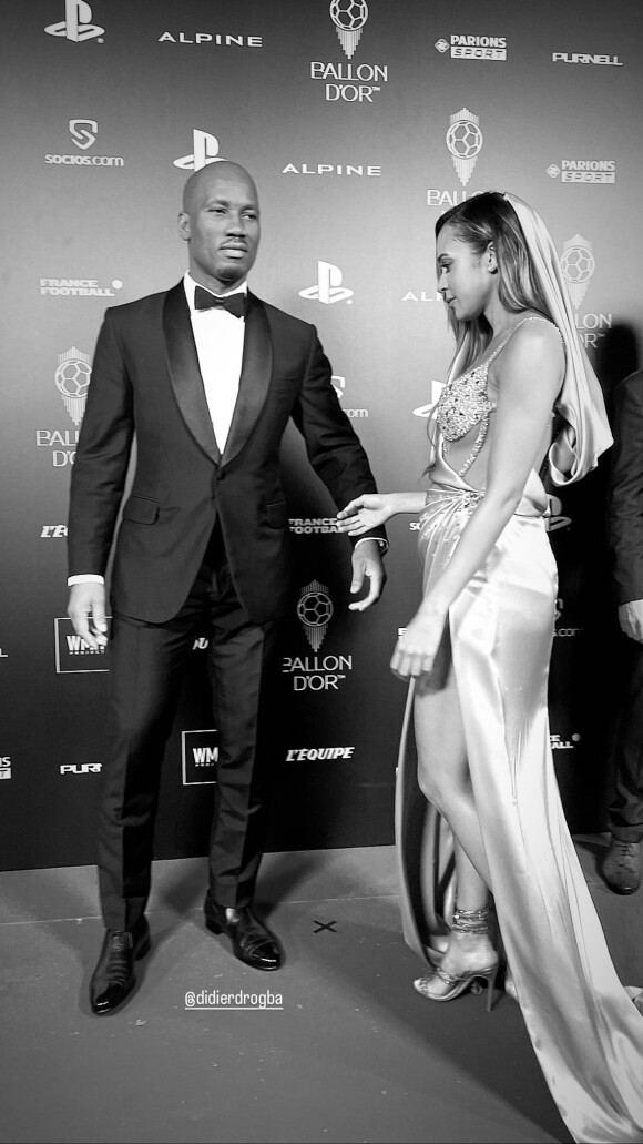 Didier Drogba et sa compagne Gabrielle Lemaire