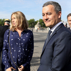 Gérald Darmanin, Ministre de l'intérieur et sa femme Rose-Marie Devillers - Le président français assiste au défilé du 14 juillet 2022, place de la Concorde, Paris, © Stéphane Lemouton / Bestimage