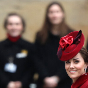 Le prince William, duc de Cambridge, et Kate Middleton, duchesse de Cambridge - La famille royale d'Angleterre lors de la cérémonie du Commonwealth en l'abbaye de Westminster à Londres, le 9 mars 2020. 
