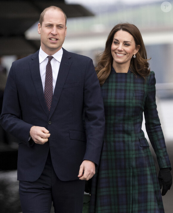 Info - Le prince William, duc de Cambridge et Kate Middleton, duchesse de Cambridge fêtent leur 10 ans de mariage le 29 avril - Le prince William, duc de Cambridge, et Catherine Kate Middleton (Comtesse de Strathearn en Ecosse) arrivent à Dundee pour l'inauguration du musée du design V&A, Ecosse le 29 janvier 2019. 