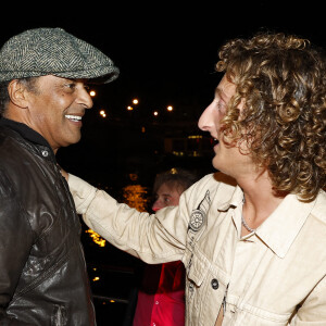 Exclusif - Joalukas Noah avec son père Yannick Noah lors de la soirée d'anniversaire de Joalukas Noah, fils de Yannick Noah et Isabelle Camus, pour ses 18 ans à Paris le 10 juin 2022. © Cyril Moreau / Bestimage