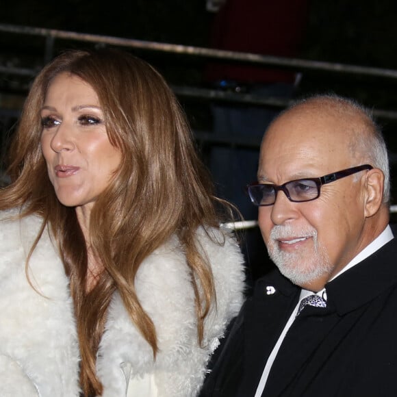 Celine Dion et son mari Rene Angelil arrivent a l'enregistrement de l'emission "Vivement dimanche" au studio Gabriel a Paris le 13 novembre 2013. L'emission sera diffusee le 17 novembre. 