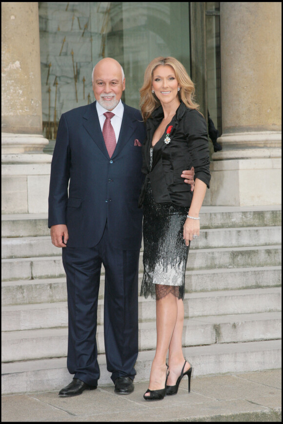 Céline Dion et son mari René Angélil - Céline Dion est faite chevalier de la légion d'honneur à l'Elysée le 23 mai 2008