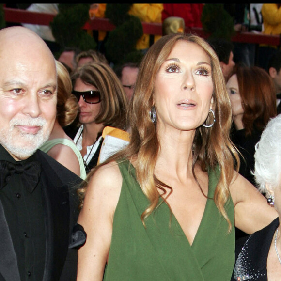 Céline Dion, René Angélil et Thérèse Tanguay, mère de Céline Dion - Arrivées pour la 79ème cérémonie des Oscars au Kodak Theatre à Hollywood le 25 février 2007
