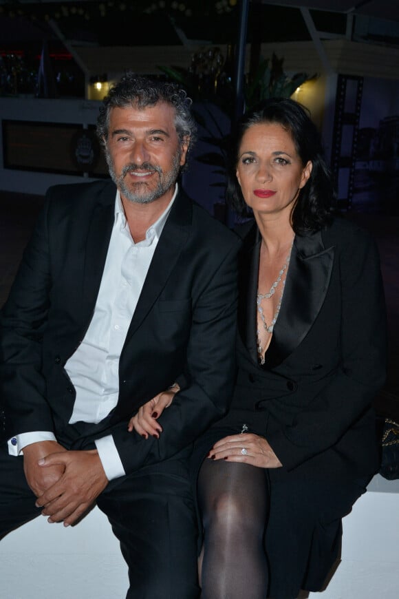 Exclusif - Daniel Lévi et Sandrine au dîner caritatif "The Global Gift Initiative" au Carlton Beach Club lors du 71ème Festival International du Film de Cannes, le 11 mai 2018. © CVS/Bestimage