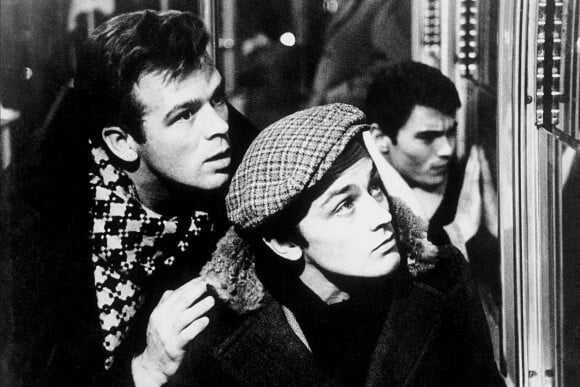 Renato Salvatori et Alain Delon sur le tournage du film "Rocco et ses frères" en 1960