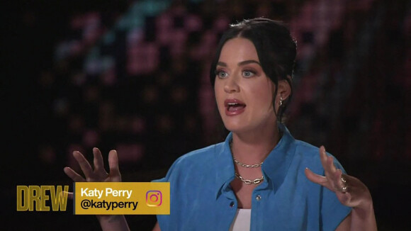 Katy Perry sur le plateau de l'émission "Drew Barrymore Show" à Los Angeles.