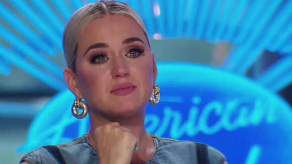 Katy Perry sur le plateau de l'émission "American Idol" à Los Angeles, le 23 février 2022.