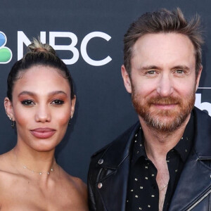David Guetta et sa compagne Jessica Ledon - People à la soirée des "Billboard Music Awards 2019" au MGM Grand Garden Arena à Las Vegas. Le 1er mai 2019
