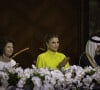 La reine Silvia de Suède et la reine Rania de Jordanie lors du dîner de gala de la conférence Mentor Arabia à Amman le 25 octobre 2022. 