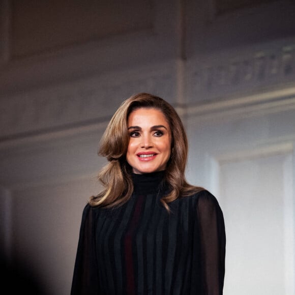 Le roi Abdallah II et la reine Rania de Jordanie reçoivent le prix "Path to Peace Award" à New York, le 9 mai 2022. 