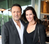 Arthur et Mareva Galanter au déjeuner de la finale Messieurs de France Télévision (jour 15) sur la terrasse de France Télévision lors des Internationaux de France de Tennis de Roland Garros 2022 à Paris, France, le 5 Juin 2022. © Bertrand Rindoff/Bestimage.