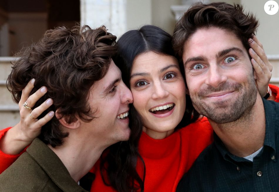 Thomas Solivéres, Lucie Boujenah et Tom Leeb pour le film Edmond