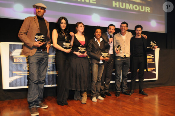Les gagnants de la cérémonie des Trophées des Jeunes Talents, le 12 février 2010 au cinéma Elysées Biarritz.
