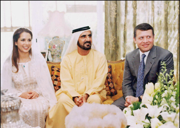 Mariage de l'émir Mohammed Bin Rashed Al Maktoum avec la princesse Haya de Jordanie en 2004, avec le roi Abdallah II.