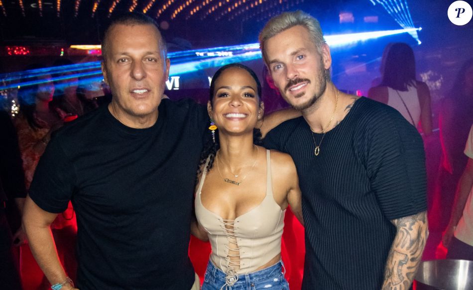 Exclusif - Jean-Roch, M. Pokora (Matt Pokora), sa femme Christina