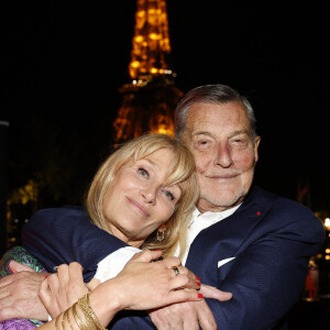 Exclusif - Prix spécial - No web - Isabelle Camus et son père Jean-Claude Camus lors de la soirée d'anniversaire de Joalukas Noah, fils de Yannick Noah et Isabelle Camus, pour ses 18 ans à Paris le 10 juin 2022. © Cyril Moreau / Bestimage