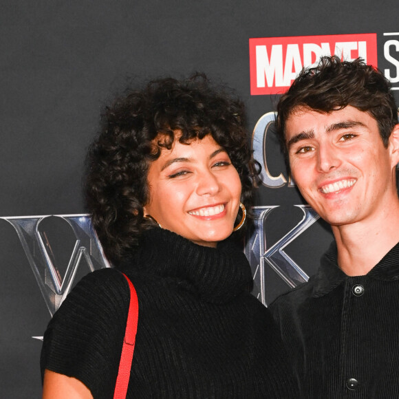 Vaimalama Chaves (Miss France 2019) et son compagnon Nicolas Fleury - Avant-première du film "Black Panther: Wakanda Forever" au Grand Rex à Paris le 7 novembre 2022. © Coadic Guirec/Bestimage