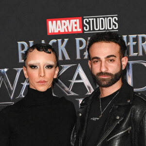 Billal Hassani et son compagnon Cassem Jebrouni - Avant-première du film "Black Panther: Wakanda Forever" au Grand Rex à Paris le 7 novembre 2022. © Coadic Guirec/Bestimage