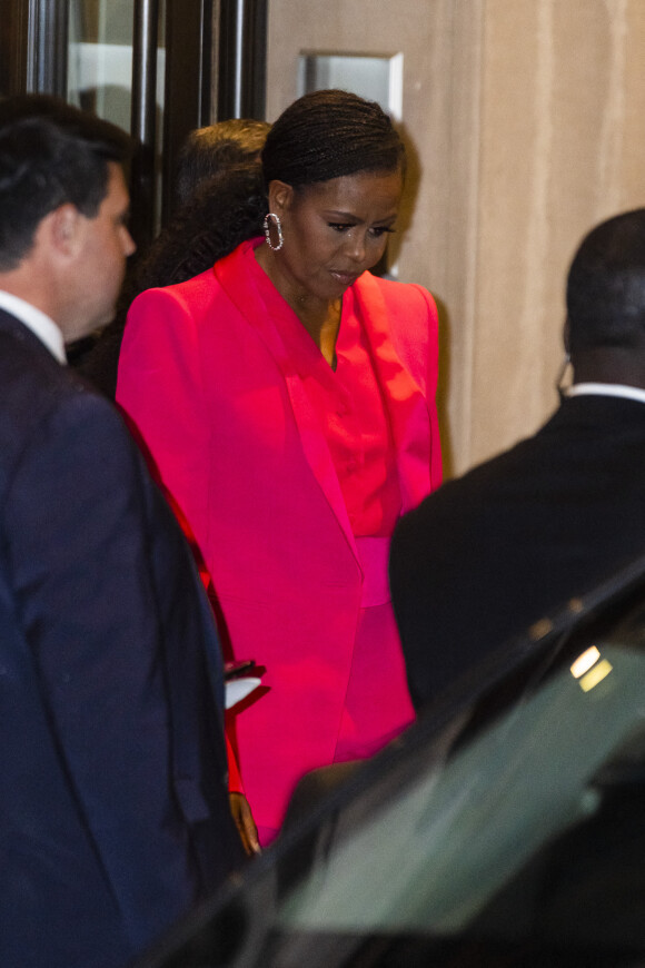Exclusif - Michelle Obama va changer de tenue à son hôtel avant la cérémonie des Albie Awards à New York, le 29 septembre 2022. Les Albie Awards sont décernés par la "Clooney Foundation For Justice" 