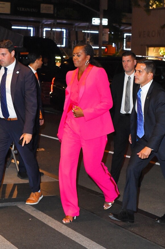 Michelle Obama arrive à la soirée "The Clooney Foundation For Justice" à New York, le 29 septembre 2022. 