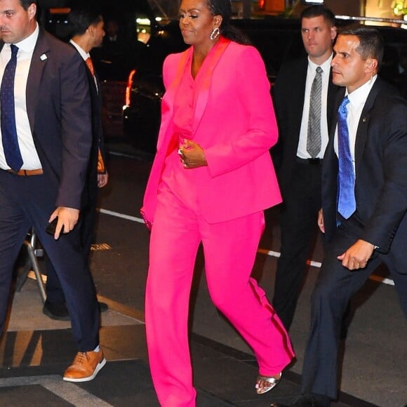 Michelle Obama arrive à la soirée "The Clooney Foundation For Justice" à New York, le 29 septembre 2022. 