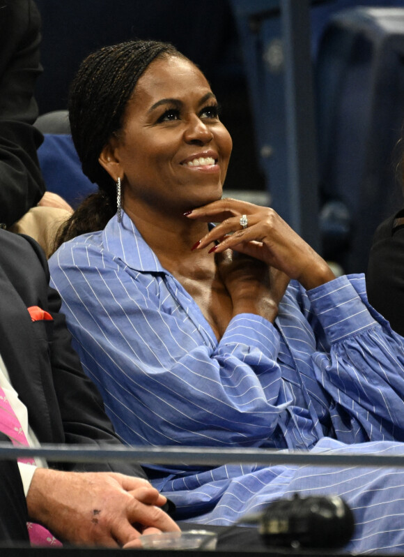 Michelle Obama - Celebrités au match de Tennis : Demi Finale de l'US Open de Flushing Meadows opposant Frances Tiafoe à Carlos Alcaraz (vainqueur). New York, États Unis le 09 Septembre 2022.