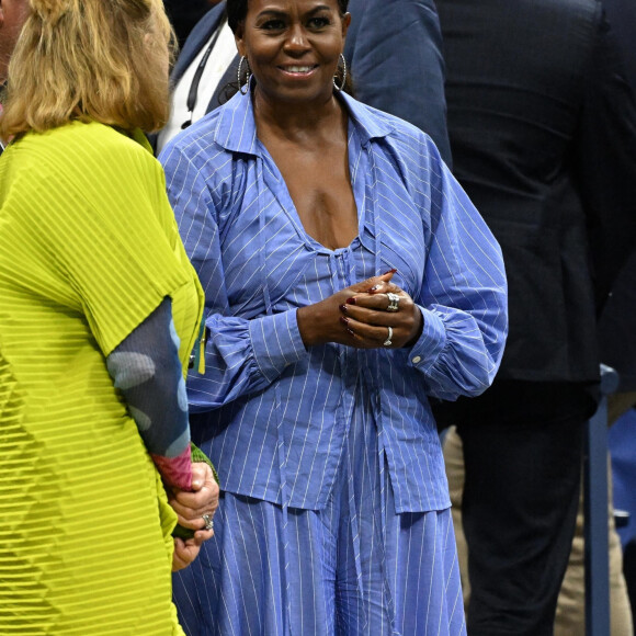 Michelle Obama - Celebrités au match de Tennis : Demi Finale de l'US Open de Flushing Meadows opposant Frances Tiafoe à Carlos Alcaraz (vainqueur). New York, États Unis le 09 Septembre 2022.