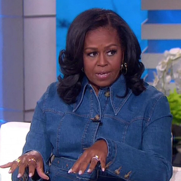 Michelle Obama sur le plateau de l'émission "The Ellen Show" à Los Angeles