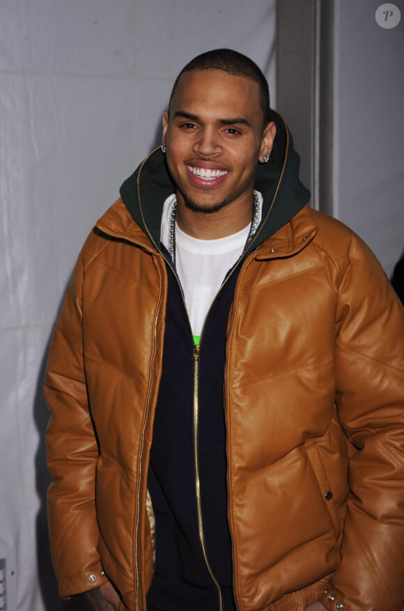 Chris Brown arrivant au défilé Fashion For Relief Haïti, le 12 février 2010 à New York