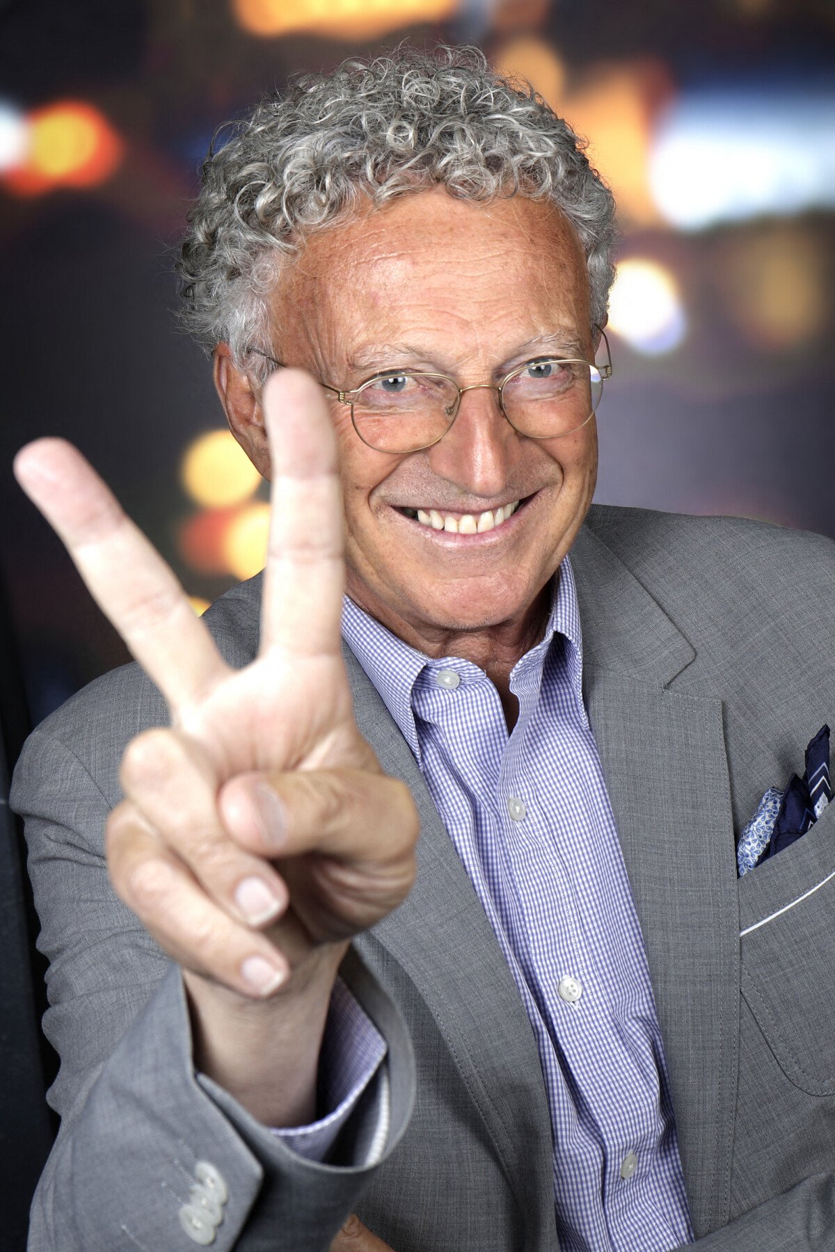 Photo Portrait de Nelson Monfort, lors de l'enregistrement de l'émission "Chez Jordan". Le 6