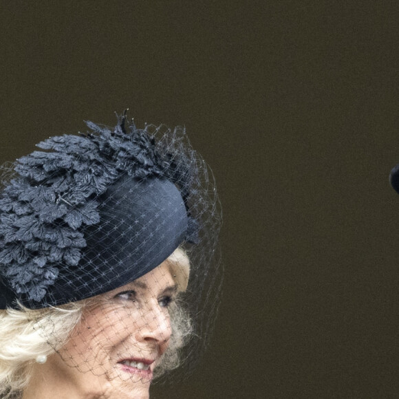 Camilla Parker Bowles, reine consort d'Angleterre, et Catherine (Kate) Middleton, princesse de Galles, - Les membres de la famille royale d'Angleterre et les personnalités lors du "Remembrance Sunday Service" à Londres, le 13 novembre 2022. 
