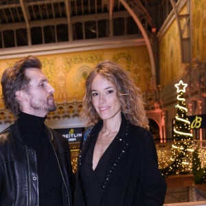 Exclusif - Elodie Fontan et son compagnon Philippe Lacheau - Dîner de charité Breitling à la Samaritaine pour l'association "Premiers de Cordée" à Paris, le 14 novembre 2022. © Rachid Bellak/Bestimage