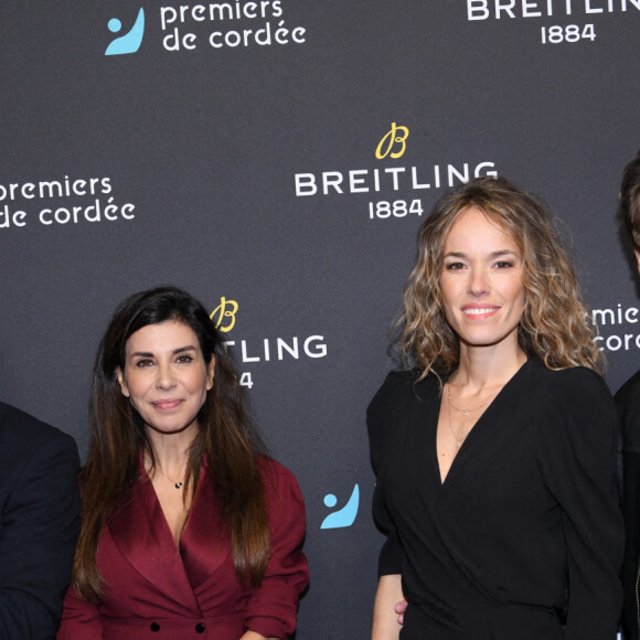 Exclusif - Julien Arruti, Reem Kherici, Elodie Fontan et son compagnon Philippe Lacheau - Dîner de charité Breitling à la Samaritaine pour l'association "Premiers de Cordée" à Paris, le 14 novembre 2022. © Rachid Bellak/Bestimage