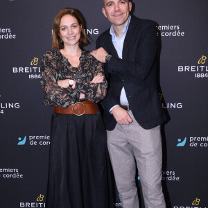 Exclusif - Nathalie Péchalat, Edouard d'Arbaumont (PDG Breitling Europe) - Dîner de charité Breitling à la Samaritaine pour l'association "Premiers de Cordée" à Paris, le 14 novembre 2022. © Rachid Bellak/Bestimage
