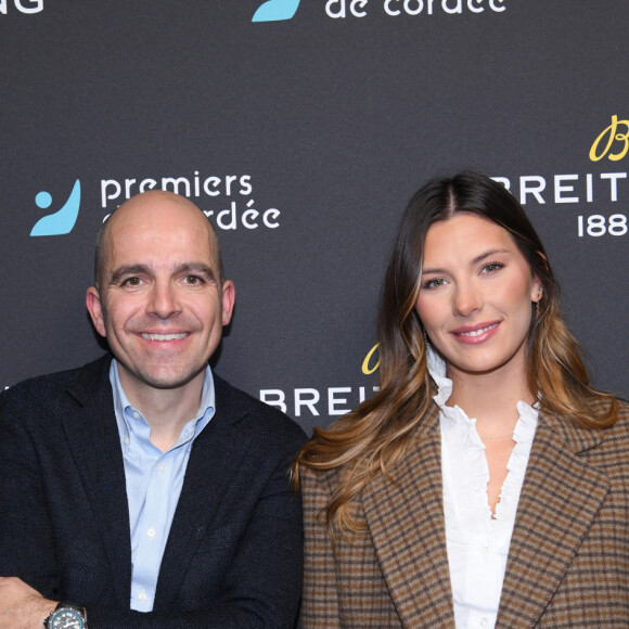 Exclusif - Edouard d'Arbaumont (PDG Breitling Europe), Camille Cerf - Dîner de charité Breitling à la Samaritaine pour l'association "Premiers de Cordée" à Paris, le 14 novembre 2022. © Rachid Bellak/Bestimage