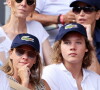 Sarah Poniatowski (Lavoine) et son fils Roman - Célébrités dans les tribunes des internationaux de France de Roland Garros à Paris le 1er juin 2022. © Cyril Moreau - Dominique Jacovides/Bestimage