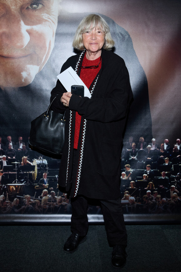 Exclusif - Marie-France Brière - Photocall - Spectacle symphonique Claude Lelouch "D'un film à l'autre" au Palais des Congrès de Paris le 14 novembre 2022. Pour Fêter ses 85 ans et 60 de carrière, Claude Lelouch a créé un ciné-concert, "Claude Lelouch - D'un film à l'autre", dans lequel la musique de ses films est jouée par l'orchestre philharmonique de Prague, au Palais des Congrès à Paris. © Moreau / Rindoff / Bestimage