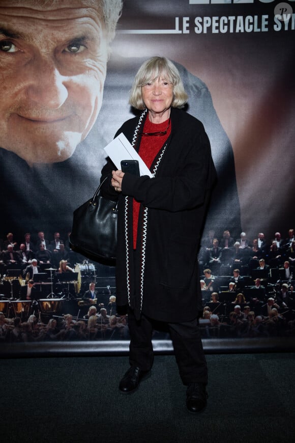 Exclusif - Marie-France Brière - Photocall - Spectacle symphonique Claude Lelouch "D'un film à l'autre" au Palais des Congrès de Paris le 14 novembre 2022. Pour Fêter ses 85 ans et 60 de carrière, Claude Lelouch a créé un ciné-concert, "Claude Lelouch - D'un film à l'autre", dans lequel la musique de ses films est jouée par l'orchestre philharmonique de Prague, au Palais des Congrès à Paris. © Moreau / Rindoff / Bestimage