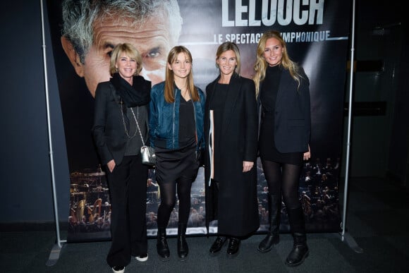 Exclusif - Gunilla Friden, Noa, Sarah Lelouch, sa fille Rebecca Blanc-Lelouch - Photocall - Spectacle symphonique Claude Lelouch "D'un film à l'autre" au Palais des Congrès de Paris le 14 novembre 2022. Pour Fêter ses 85 ans et 60 de carrière, Claude Lelouch a créé un ciné-concert, "Claude Lelouch - D'un film à l'autre", dans lequel la musique de ses films est jouée par l'orchestre philharmonique de Prague, au Palais des Congrès à Paris. © Moreau / Rindoff / Bestimage