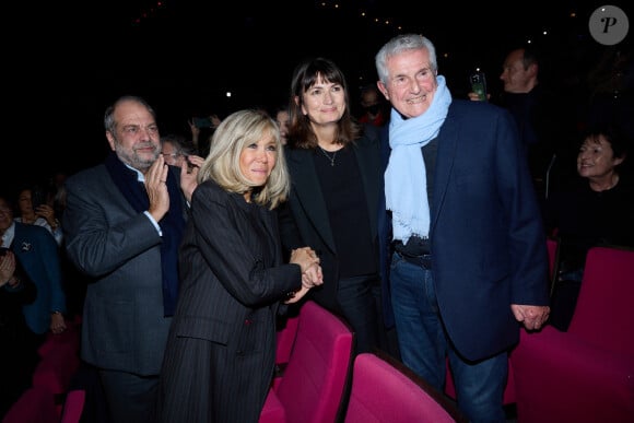 Exclusif - Éric Dupond-Moretti, Claude Lelouch, Valerie Perrin et Brigitte Macron - Salle - Spectacle symphonique Claude Lelouch "D'un film à l'autre" au Palais des Congrès de Paris le 14 novembre 2022.  © Moreau / Rindoff / Bestimage