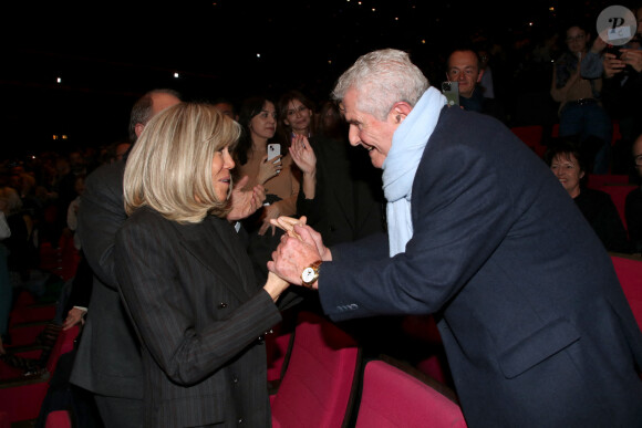 Exclusif - Brigitte Macron et Claude Lelouch - Salle - Spectacle symphonique Claude Lelouch "D'un film à l'autre" au Palais des Congrès de Paris le 14 novembre 2022. © Moreau / Rindoff / Bestimage