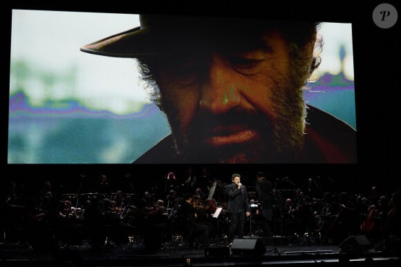 Exclusif - Patrick Bruel - Scène - Spectacle symphonique Claude Lelouch "D'un film à l'autre" au Palais des Congrès de Paris le 14 novembre 2022. © Moreau / Rindoff / Bestimage