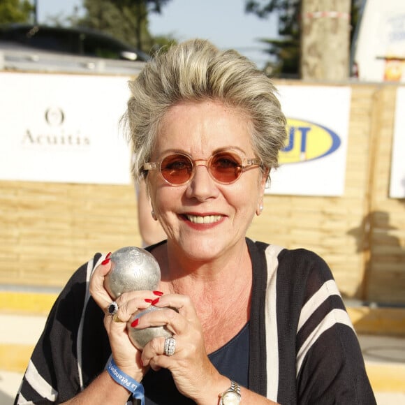 Françoise Laborde - 7ème édition du Trophée de la Pétanque Gastronomique au Paris Yacht Marina à Paris le 27 juin 2019. © Christophe Aubert via Bestimage