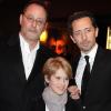 Jean Reno, Gad Elmaleh et Hugo à la première de La Rafle, à Paris. 14/02/2010