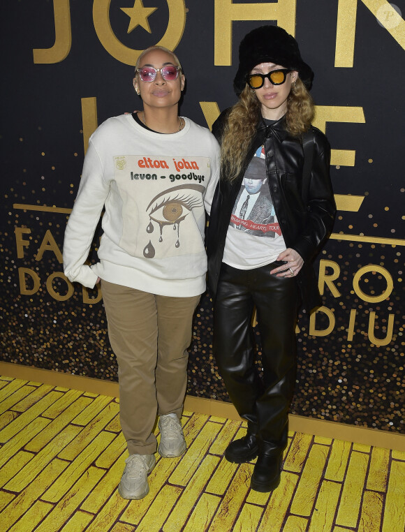 Raven-Symoné et Miranda Maday au photocall de la soirée de concert "Elton John Live: Farewell From Dodger Stadium" sur Disney + à Los Angeles le 20 novembre 2022.
